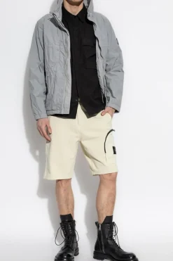 Stone Island CZARNY Bawełniana koszula z kieszeniami