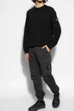Stone Island CZARNY Bluza z logo