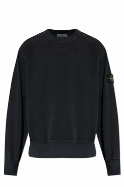 Stone Island CZARNY Bluza z efektem sprania