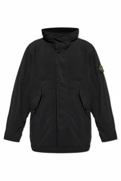 Stone Island CZARNY Kurtka z kapturem