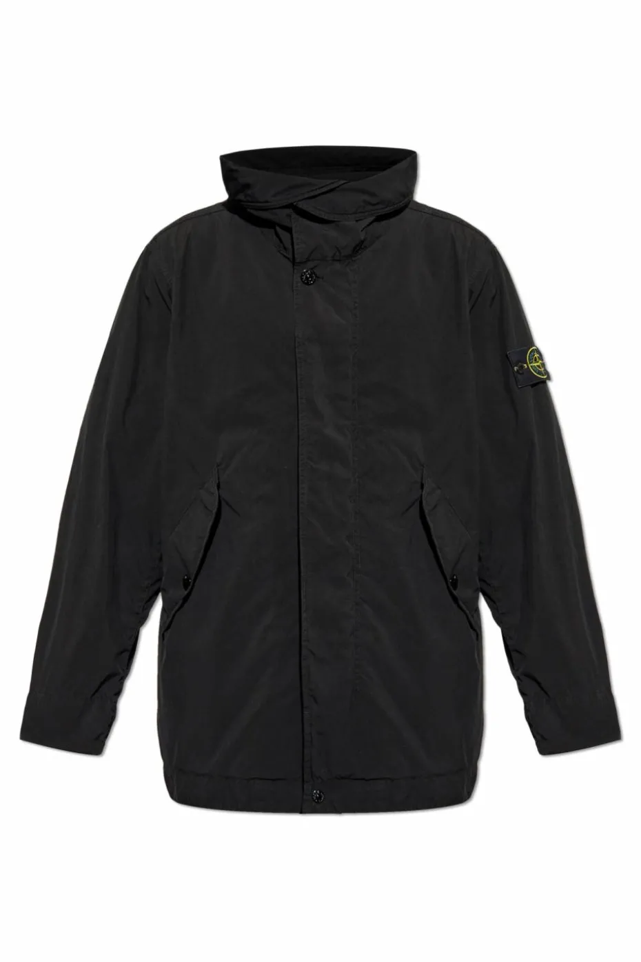 Stone Island CZARNY Kurtka z kapturem