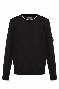 Stone Island CZARNY Sweter z okrągłym dekoltem
