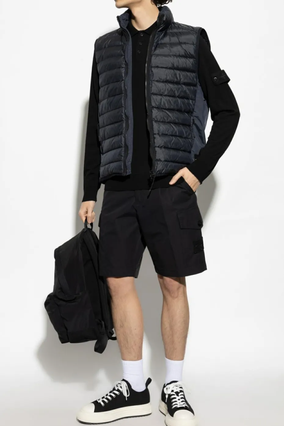 Stone Island CZARNY Sweter kapsuła `Ghost`
