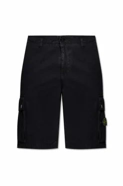 Stone Island CZARNY Szorty typu `cargo`