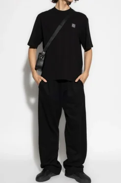 Stone Island CZARNY T-shirt z logo