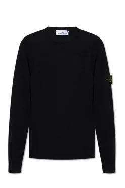 Stone Island CZARNY Wełniany sweter