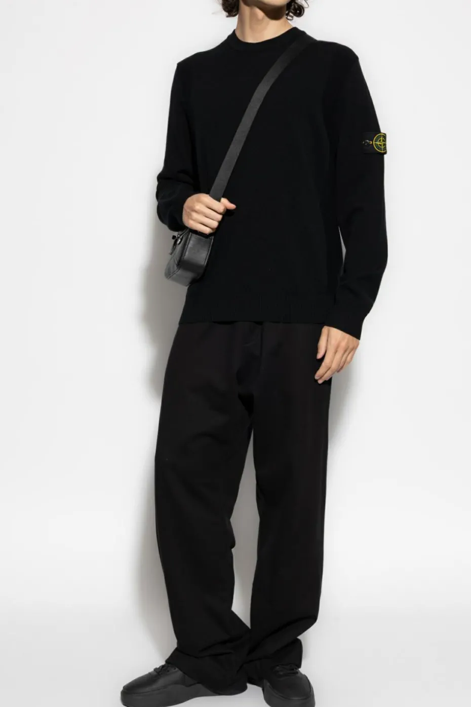 Stone Island CZARNY Wełniany sweter