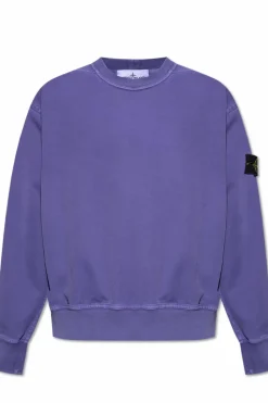 Stone Island FIOLETOWY Bluza z logo