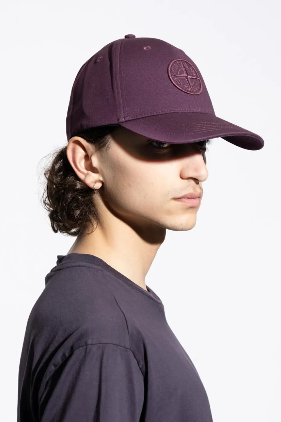 Stone Island FIOLETOWY Czapka z daszkiem