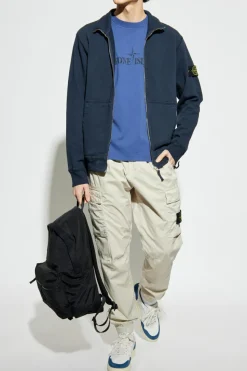 Stone Island GRANATOWY Bluza ze stójką
