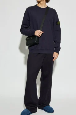 Stone Island GRANATOWY Bluza z logo
