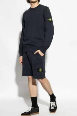 Stone Island GRANATOWY Bluza z logo