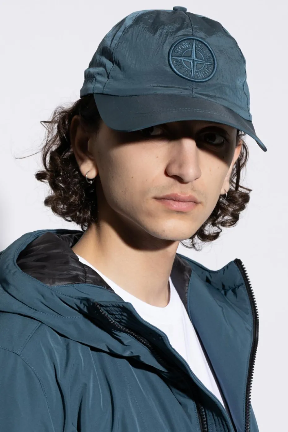 Stone Island GRANATOWY Czapka z daszkiem