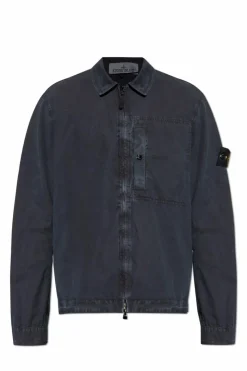 Stone Island GRANATOWY Kurtka z logo
