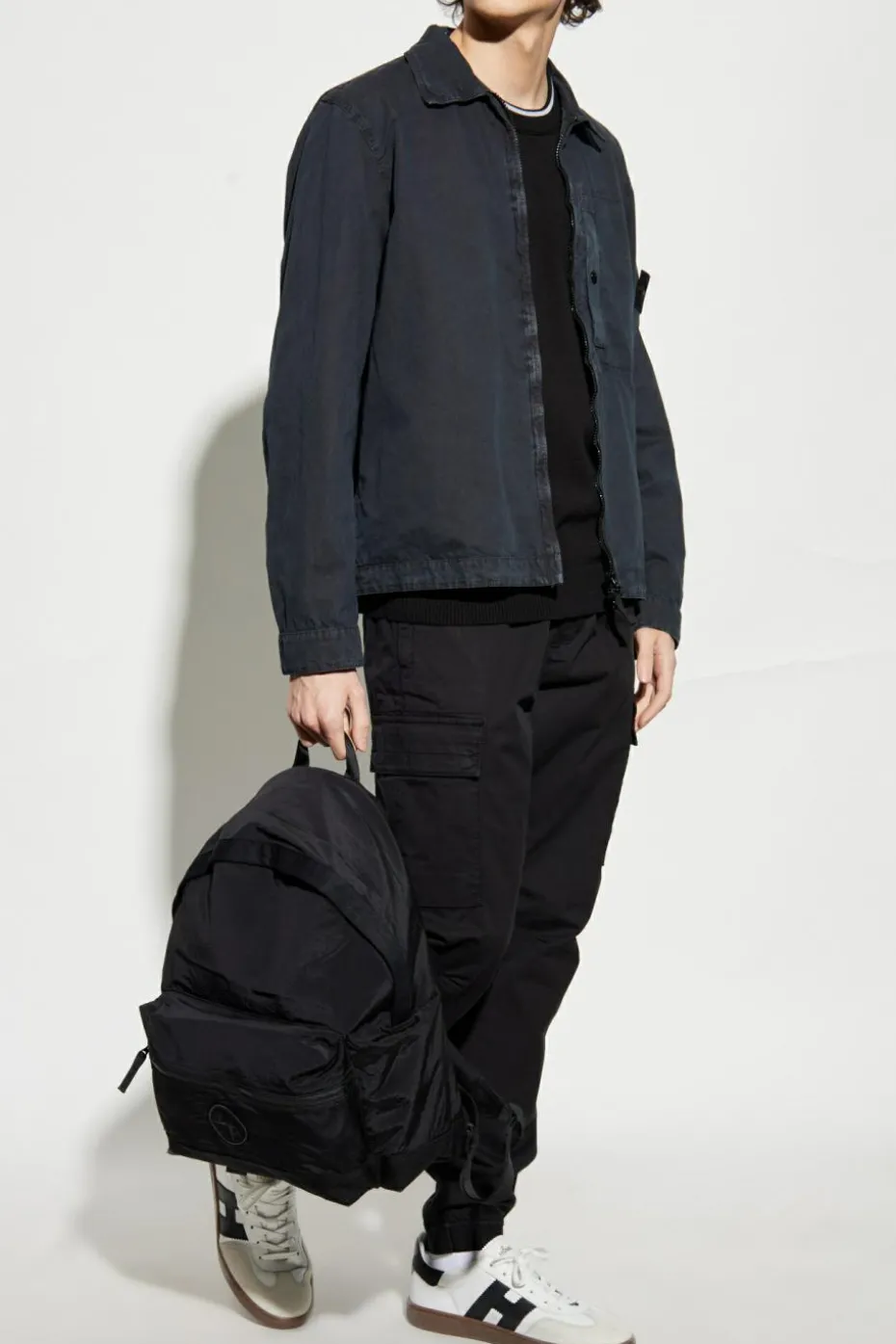 Stone Island GRANATOWY Kurtka z logo