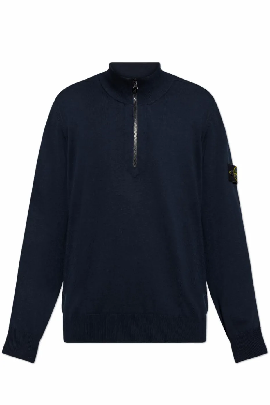 Stone Island GRANATOWY Sweter z logo