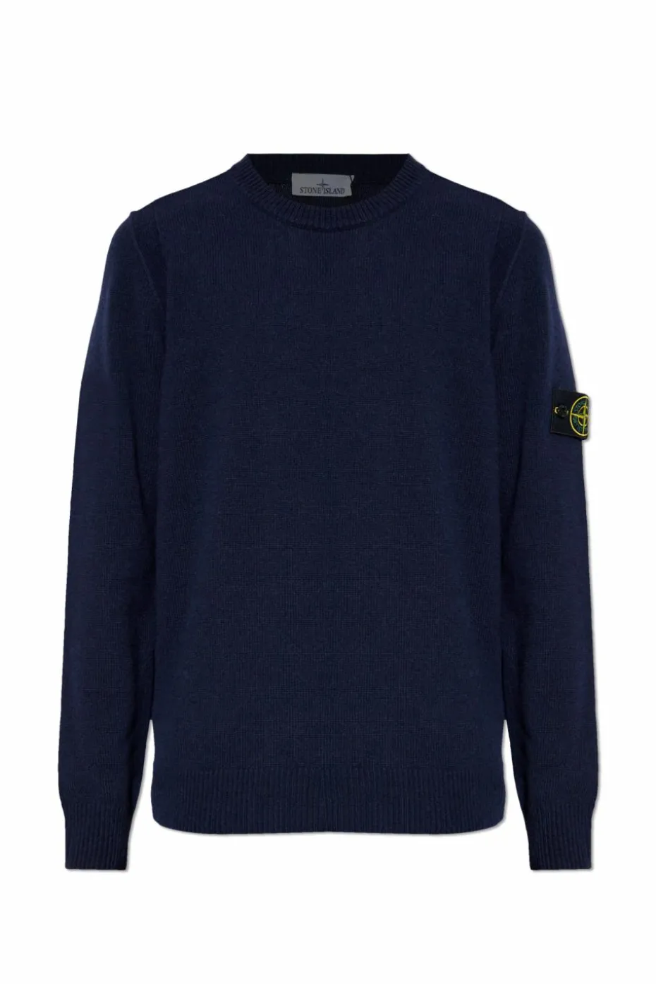 Stone Island GRANATOWY Sweter z logo