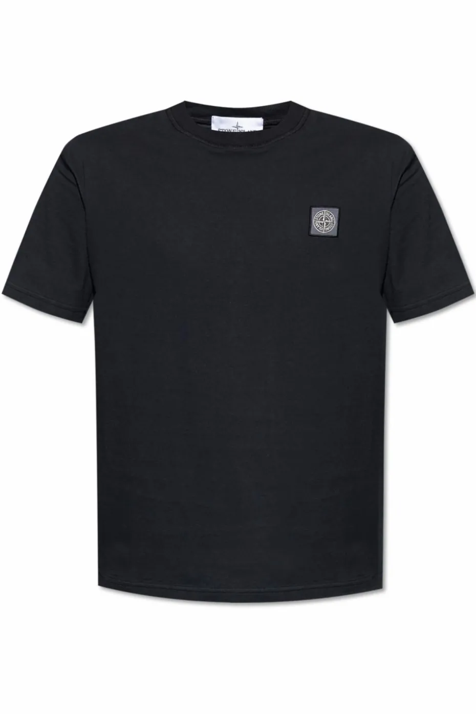 Stone Island GRANATOWY T-shirt z naszywką z logo