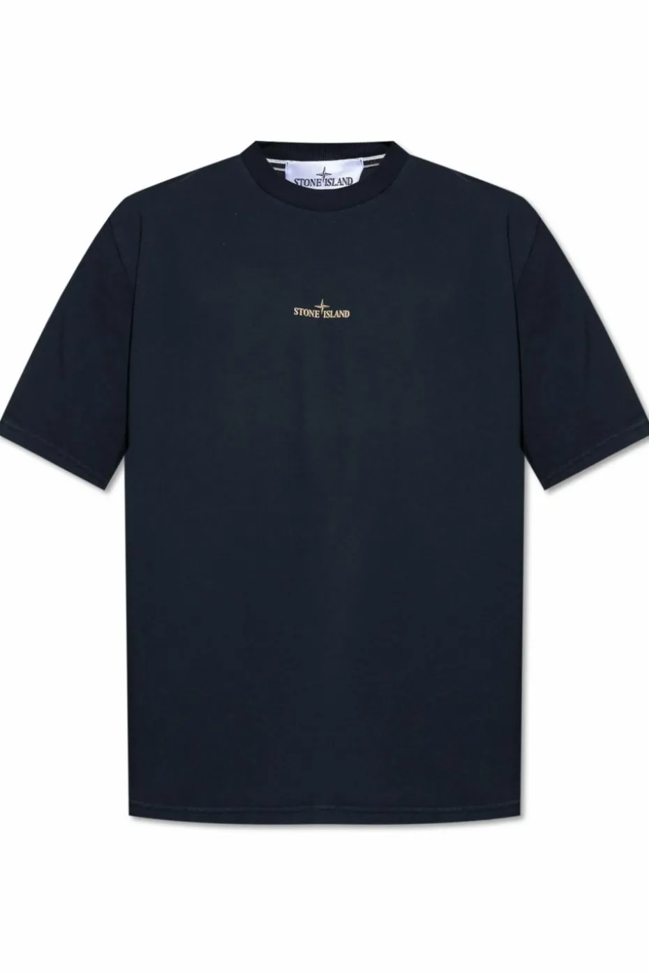 Stone Island GRANATOWY T-shirt z logo