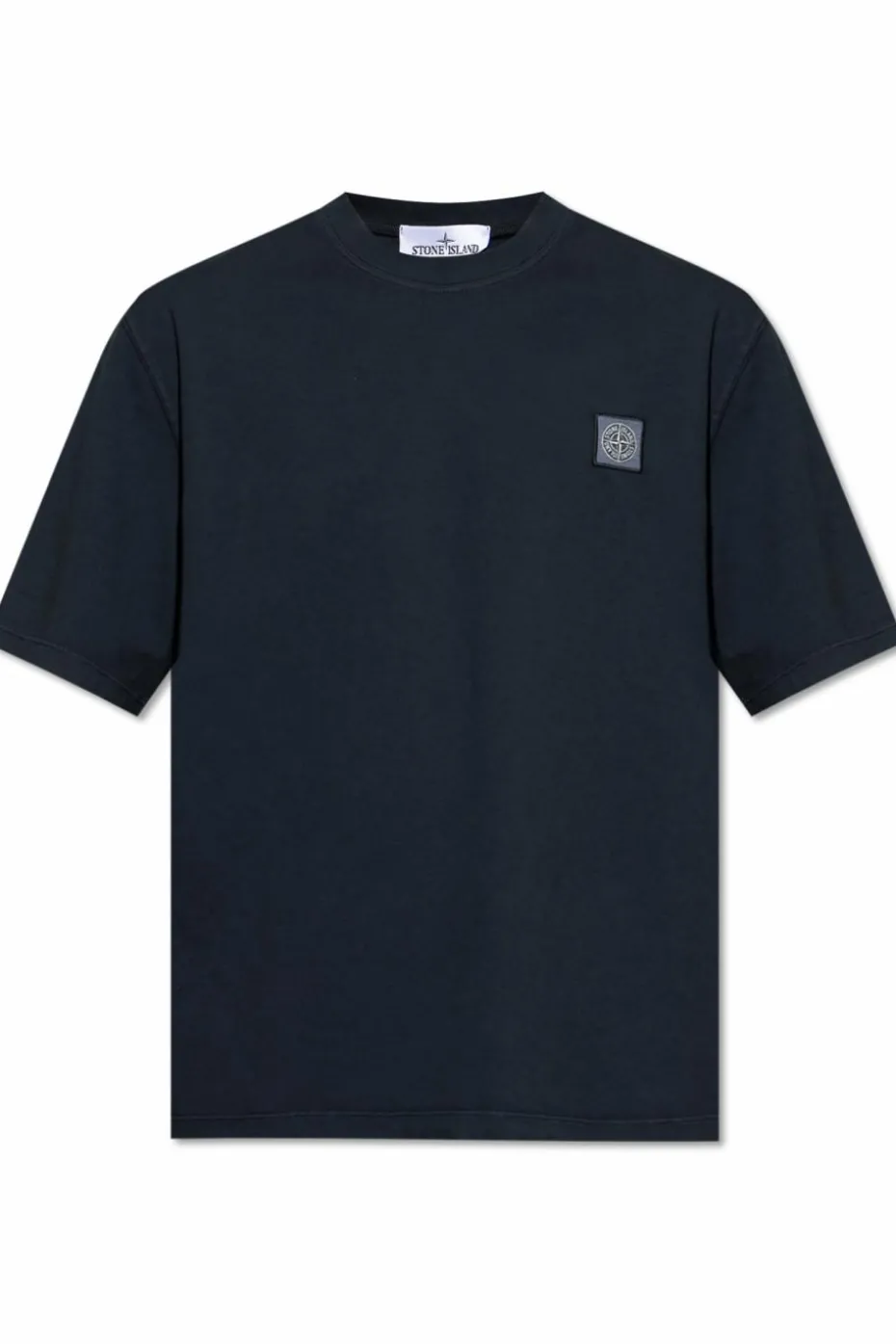 Stone Island GRANATOWY T-shirt z logo