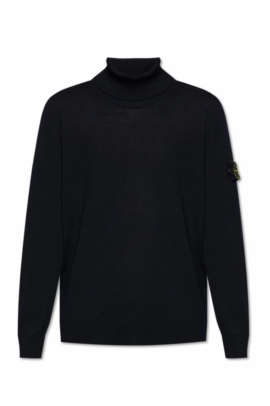 Stone Island GRANATOWY Wełniany golf