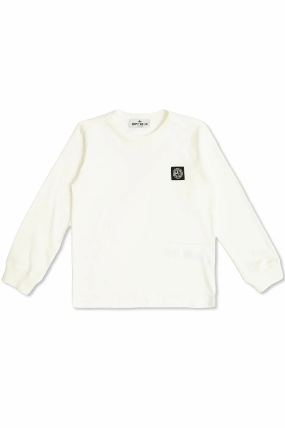 Stone Island Junior BIAŁY T-shirt z długimi rękawami
