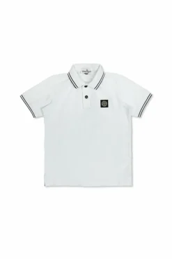 Stone Island Junior BIAŁY Polo z logo