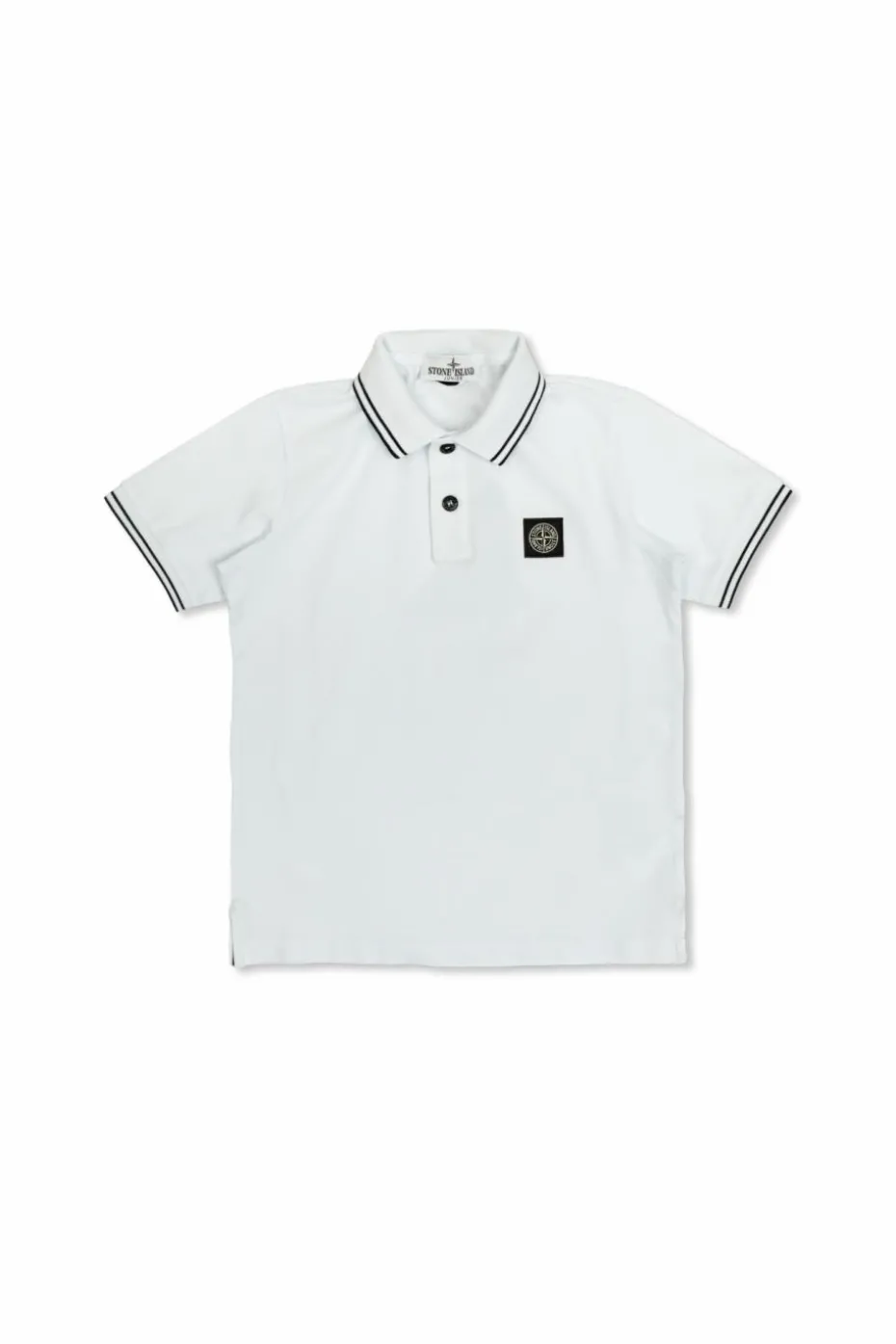 Stone Island Junior BIAŁY Polo z logo