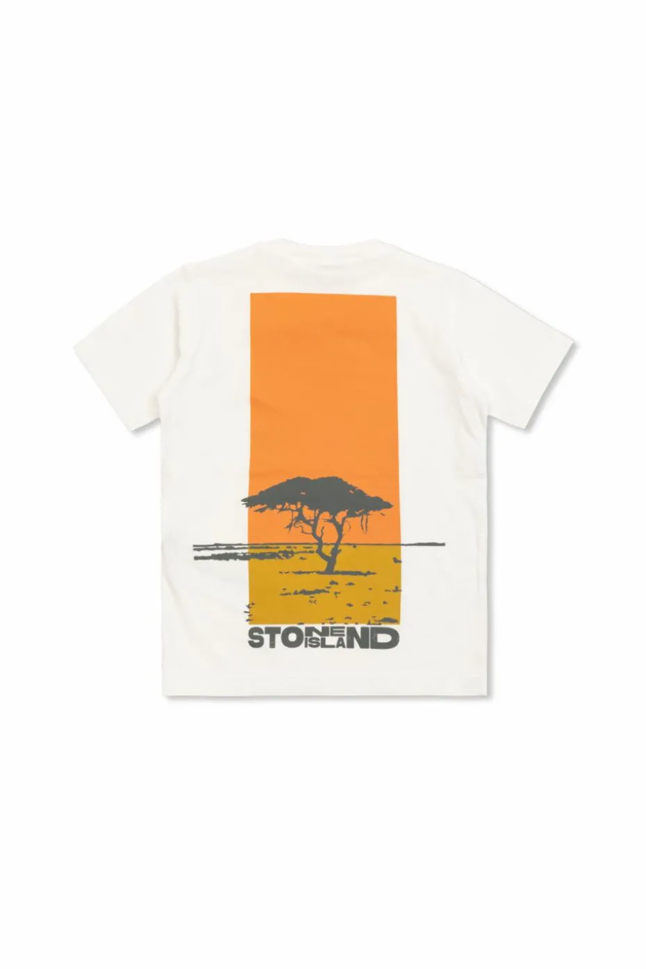 Stone Island Junior BIAŁY T-shirt z logo