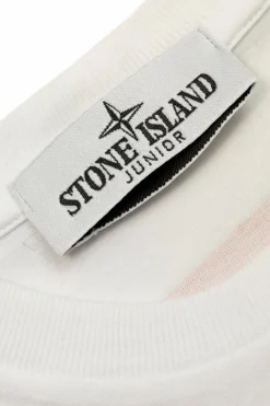 Stone Island Junior BIAŁY T-shirt z logo