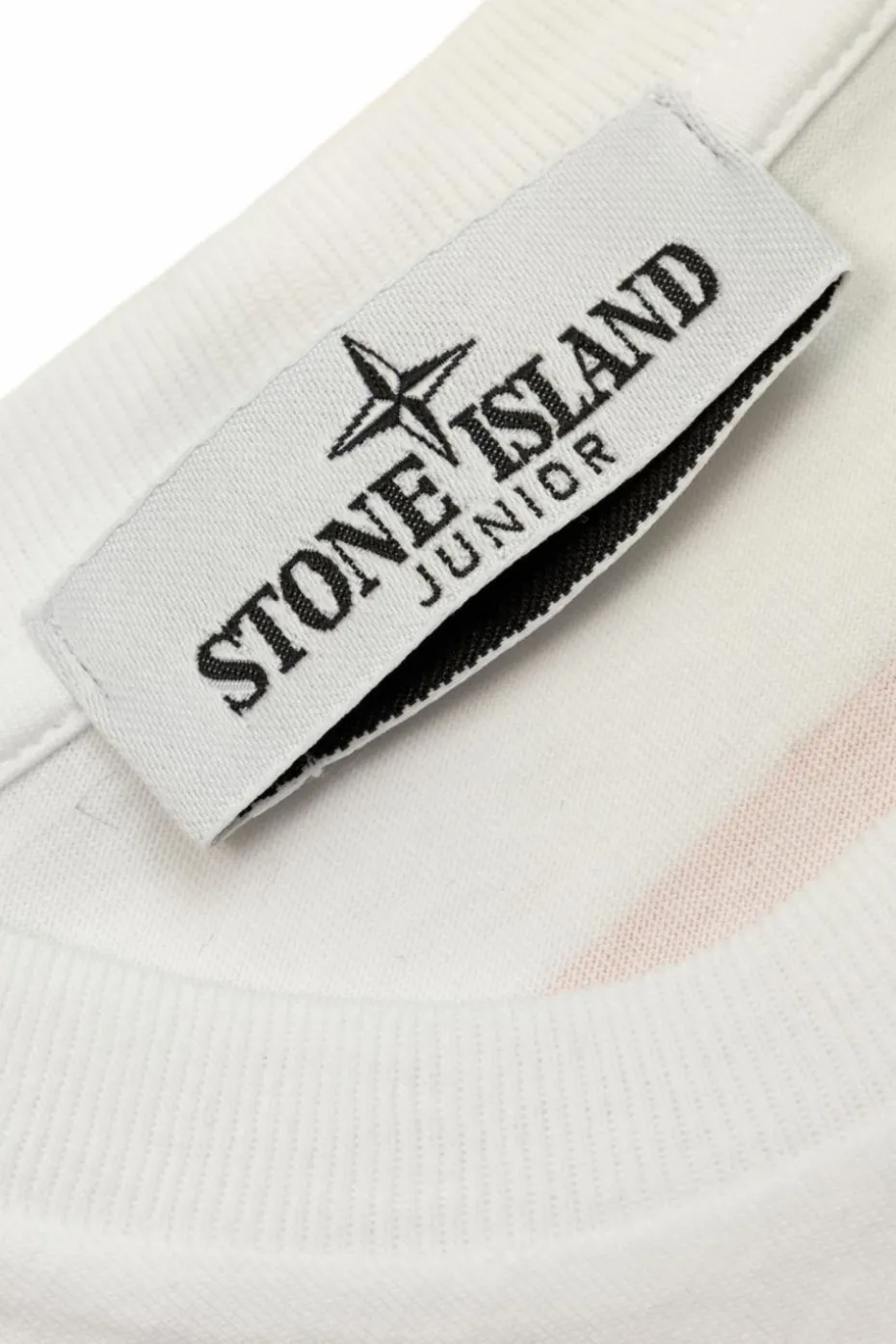 Stone Island Junior BIAŁY T-shirt z logo