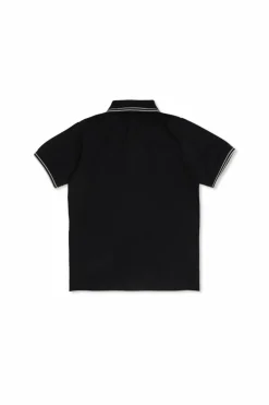 Stone Island Junior CZARNY Polo z logo