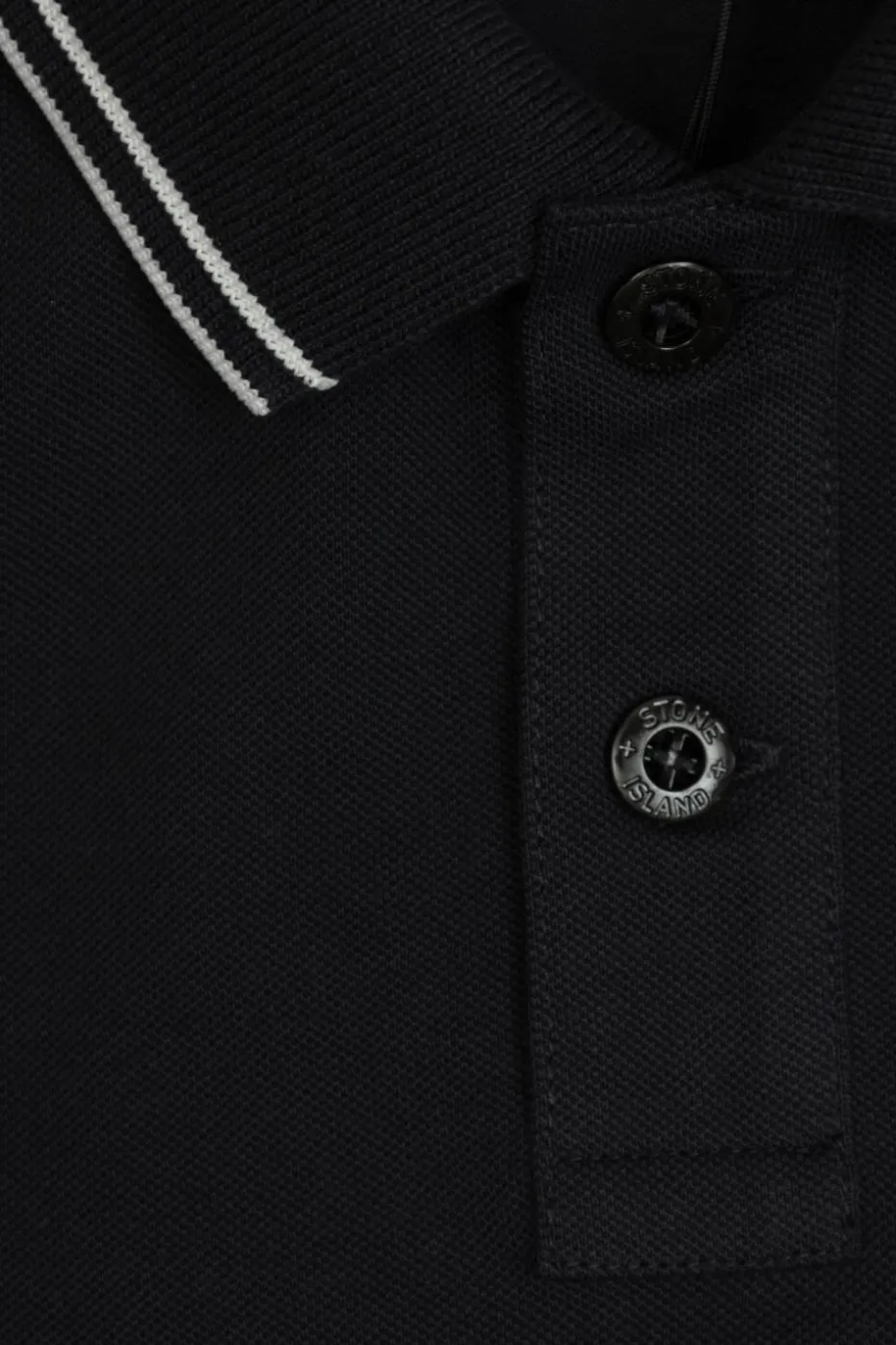 Stone Island Junior CZARNY Polo z logo