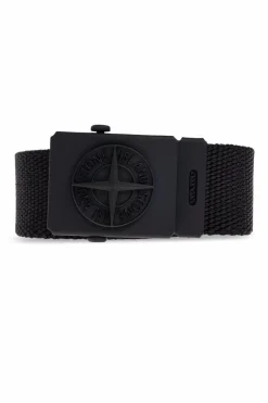Stone Island Junior CZARNY Pasek z logo