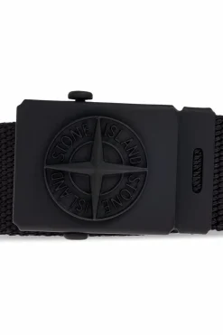 Stone Island Junior CZARNY Pasek z logo
