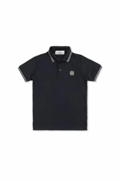 Stone Island Junior CZARNY T-shirt z logo