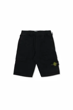 Stone Island Junior CZARNY Szorty z logo