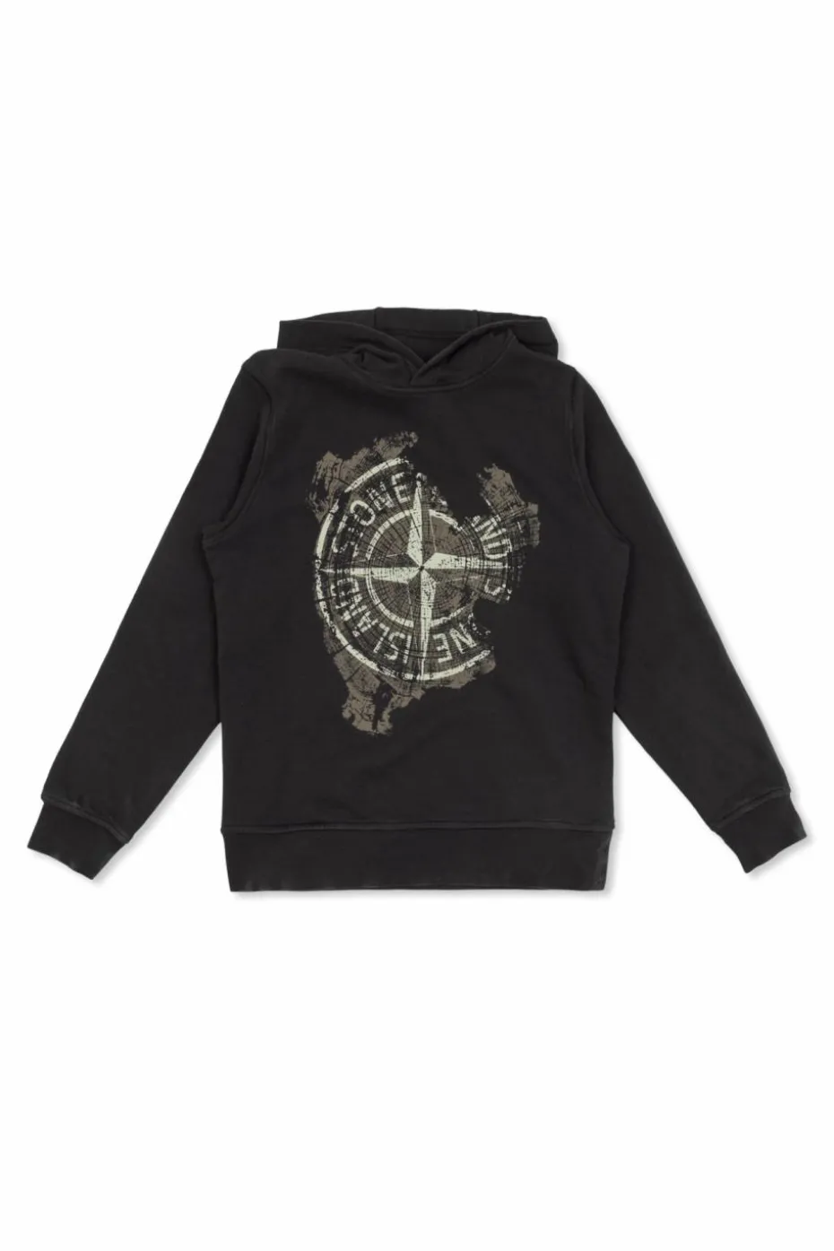 Stone Island Junior CZARNY Bluza z kapturem