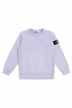 Stone Island Junior FIOLETOWY Bluza z logo