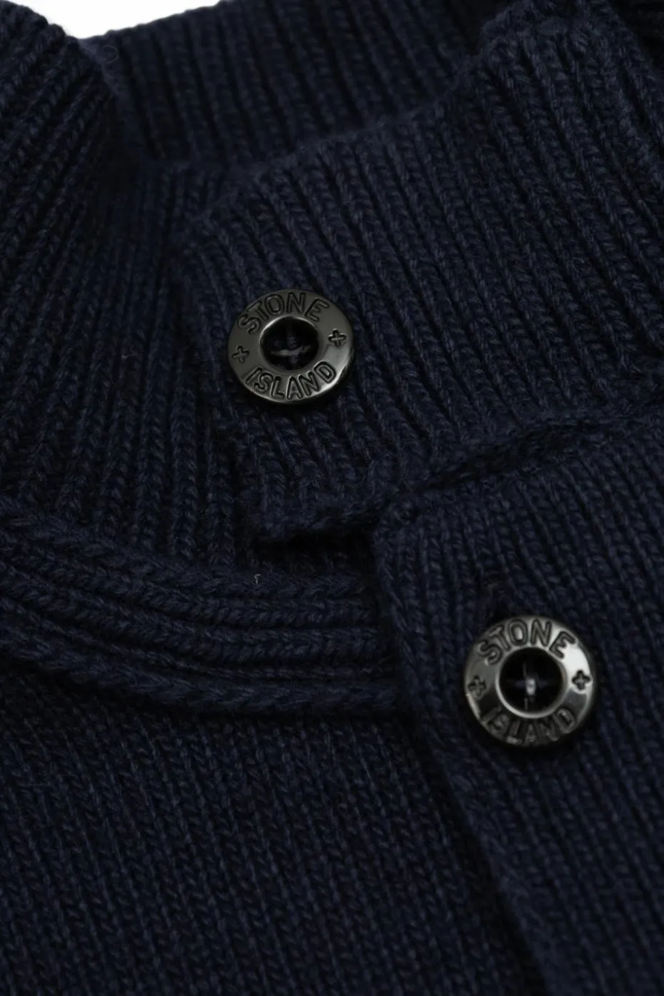 Stone Island Junior GRANATOWY Kardigan z naszywką z logo