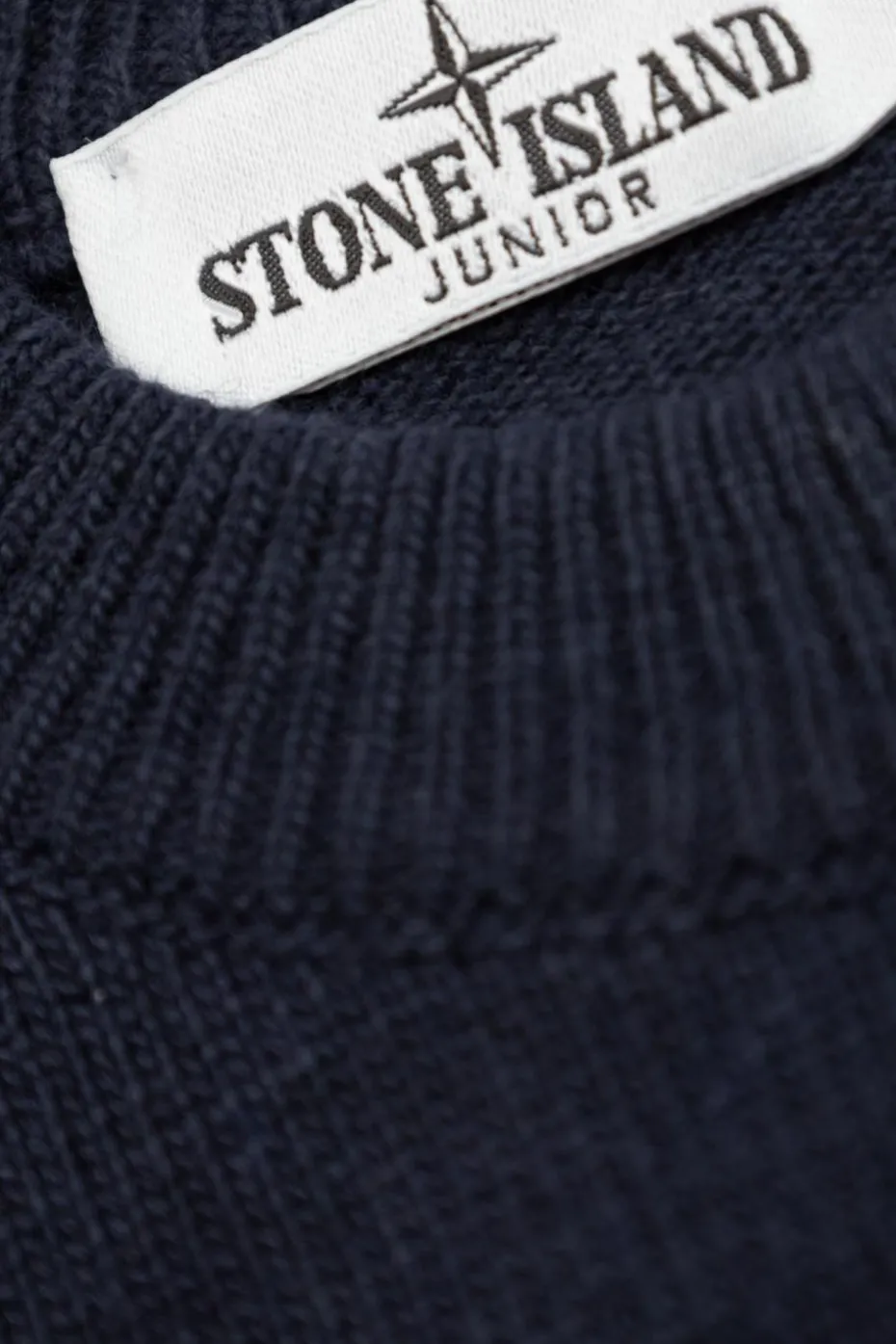 Stone Island Junior GRANATOWY Sweter z logo