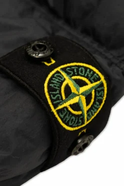 Stone Island Junior GRANATOWY Kurtka puchowa z logo
