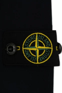 Stone Island Junior GRANATOWY Bawełniany sweter