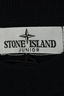 Stone Island Junior GRANATOWY Bawełniany sweter