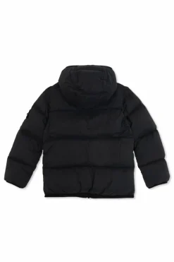Stone Island Junior GRANATOWY Kurtka puchowa z kapturem