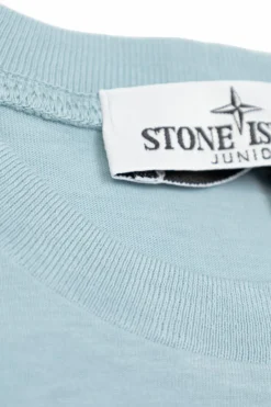 Stone Island Junior jasnoniebieski T-shirt z logo