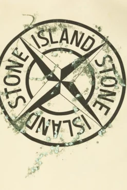 Stone Island Junior kremowy Bluza z logo