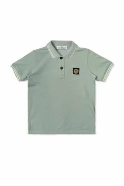 Stone Island Junior NIEBIESKI T-shirt z logo