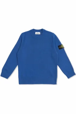 Stone Island Junior NIEBIESKI Sweter z logo