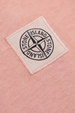 Stone Island Junior RÓŻOWY T-shirt z logo